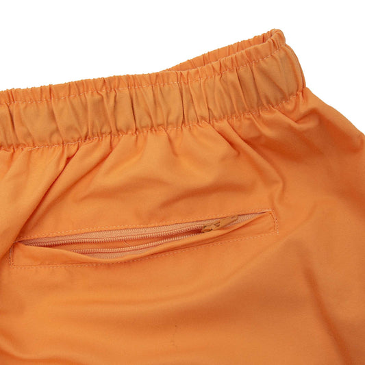 COBRA CAPS Microfiber Shorts in PEACH — Back Pocket with Zipper Detail