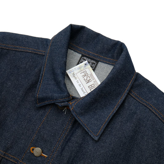 PRISON BLUES Western Jacket in Rigid Blue | Collar and Button Detail