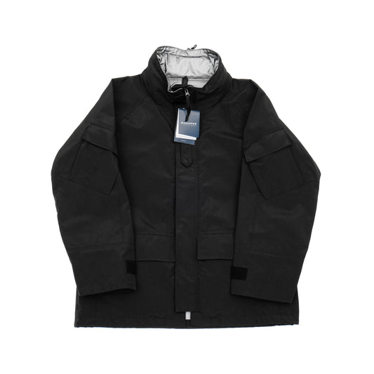 PROPPER Gen II Waterproof Parka in BLACK — Front View with Concealed Hood