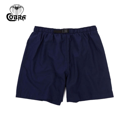COBRA CAPS Microfiber Shorts in NAVY — Quick-Dry Adjustable Buckle