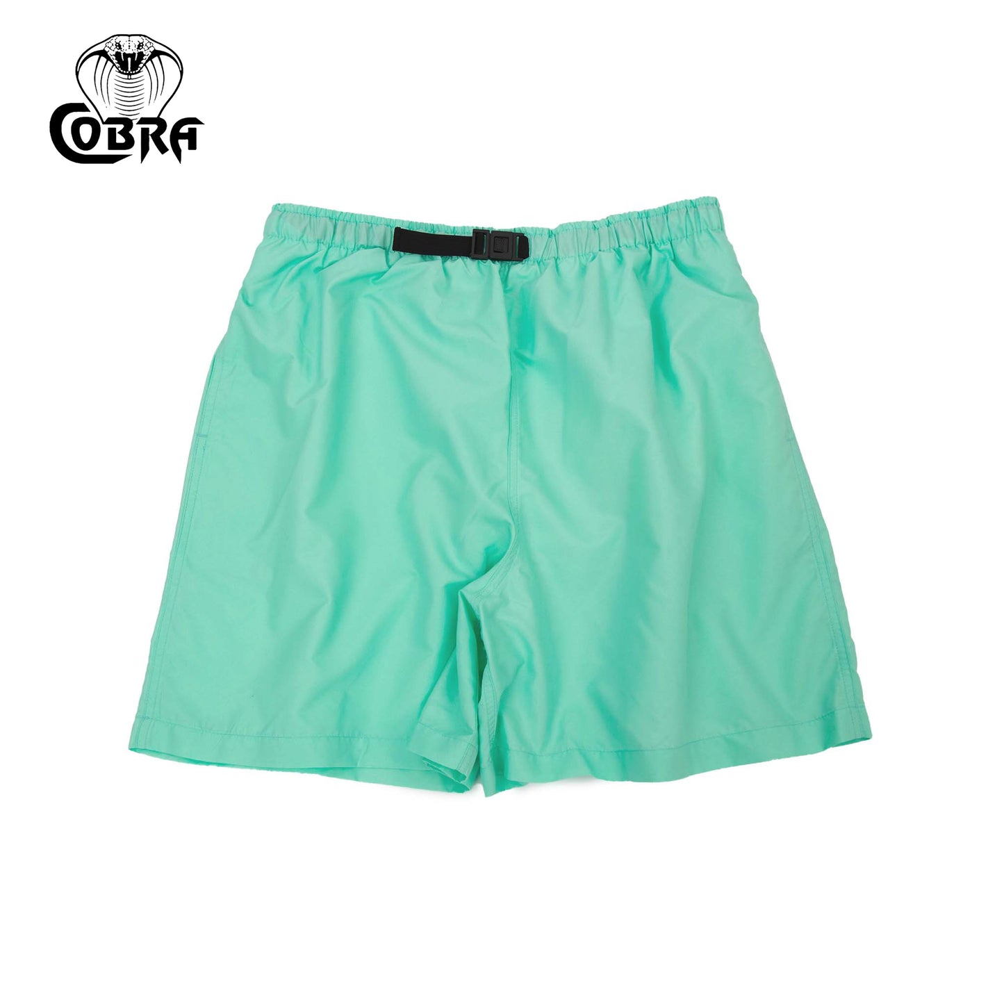 COBRA CAPS Microfiber Shorts in MINT GREEN — Quick-Dry Adjustable Buckle
