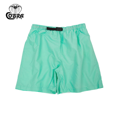 COBRA CAPS Microfiber Shorts in MINT GREEN — Quick-Dry Adjustable Buckle