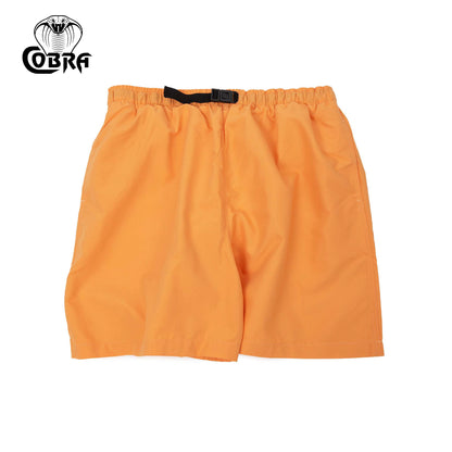 COBRA CAPS Microfiber Shorts in PEACH — Quick-Dry Adjustable Buckle