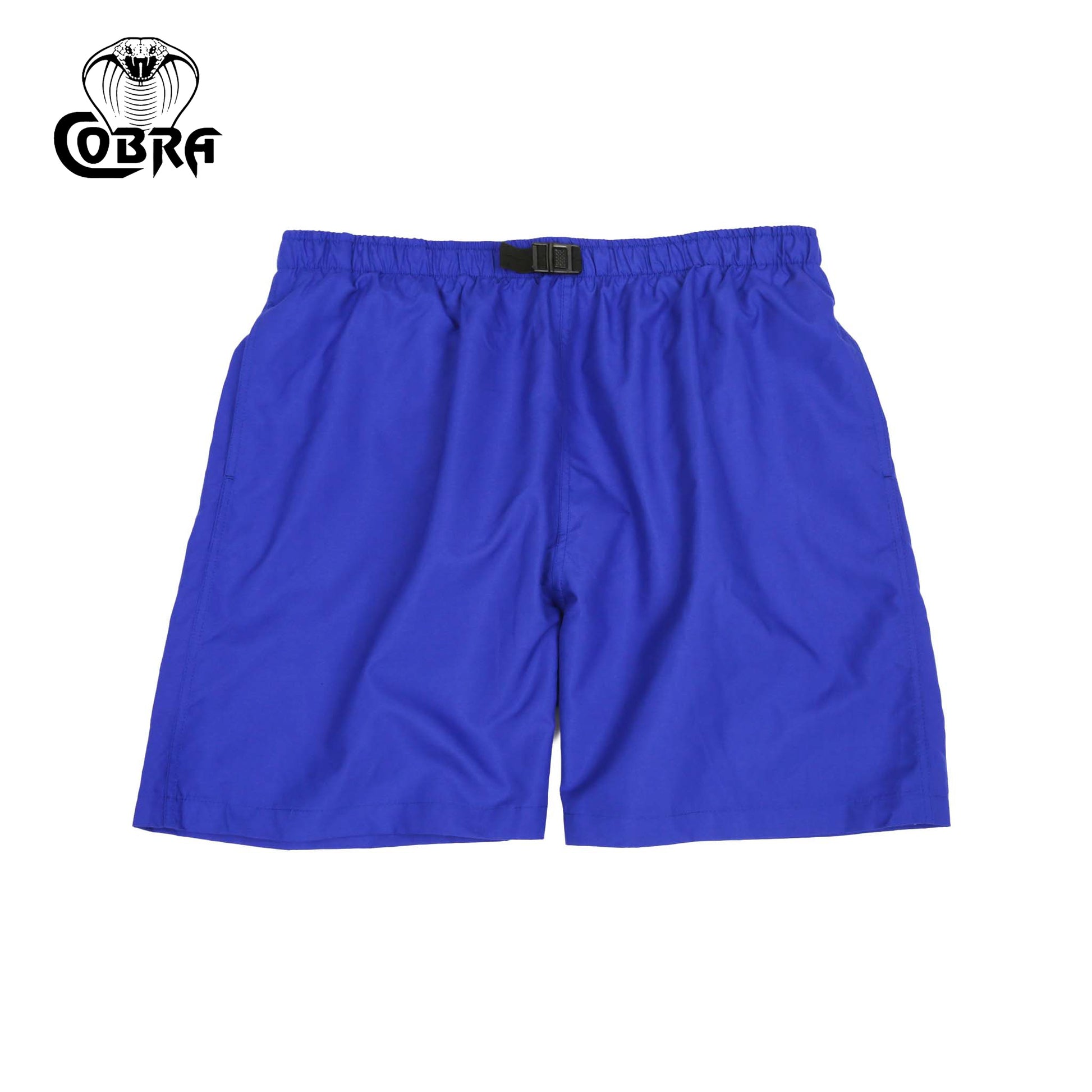 COBRA CAPS Microfiber Shorts in ROYAL BLUE — Quick-Dry Adjustable Buckle