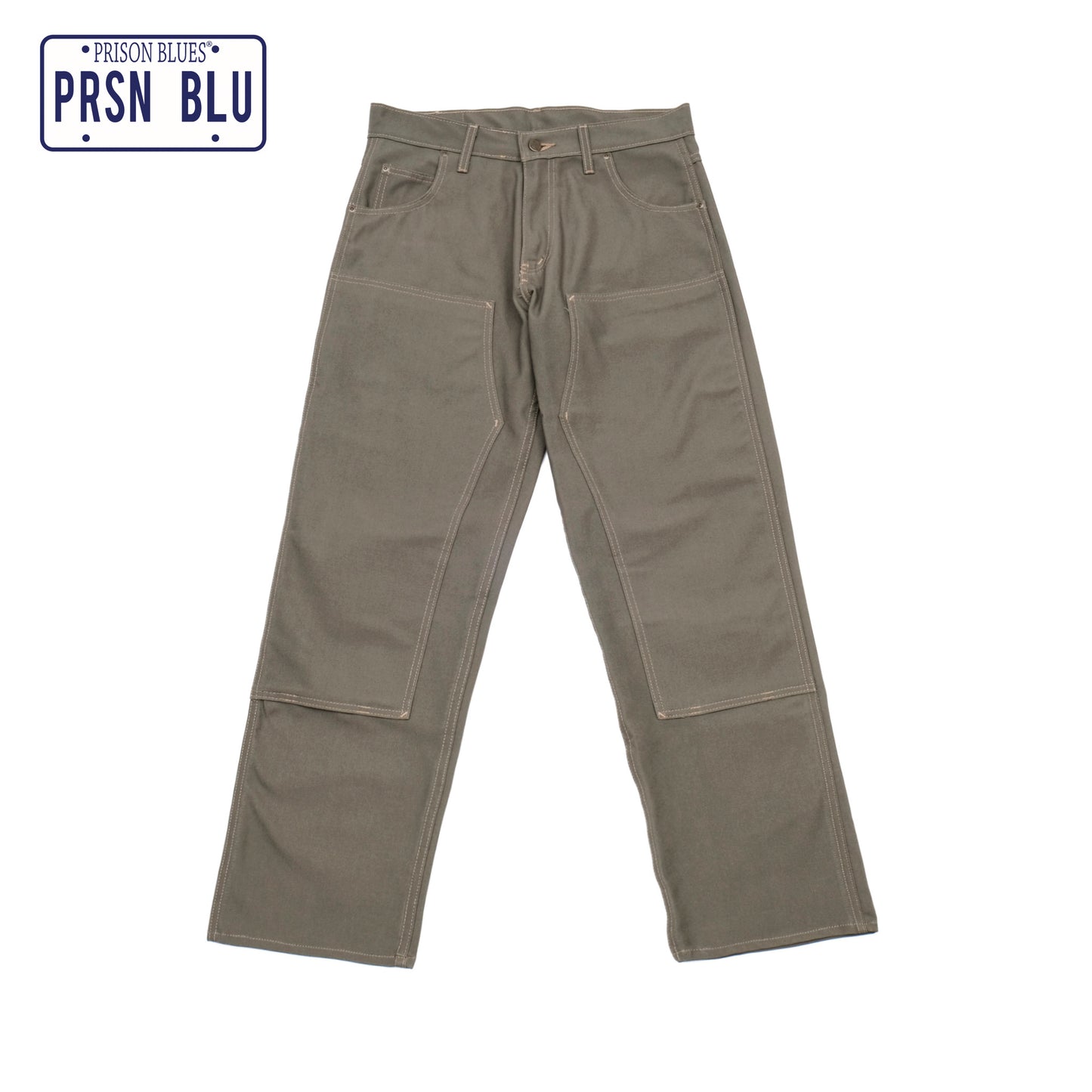 PRISON BLUES / RIGID OLIVE / DOUBLE KNEE JEANS