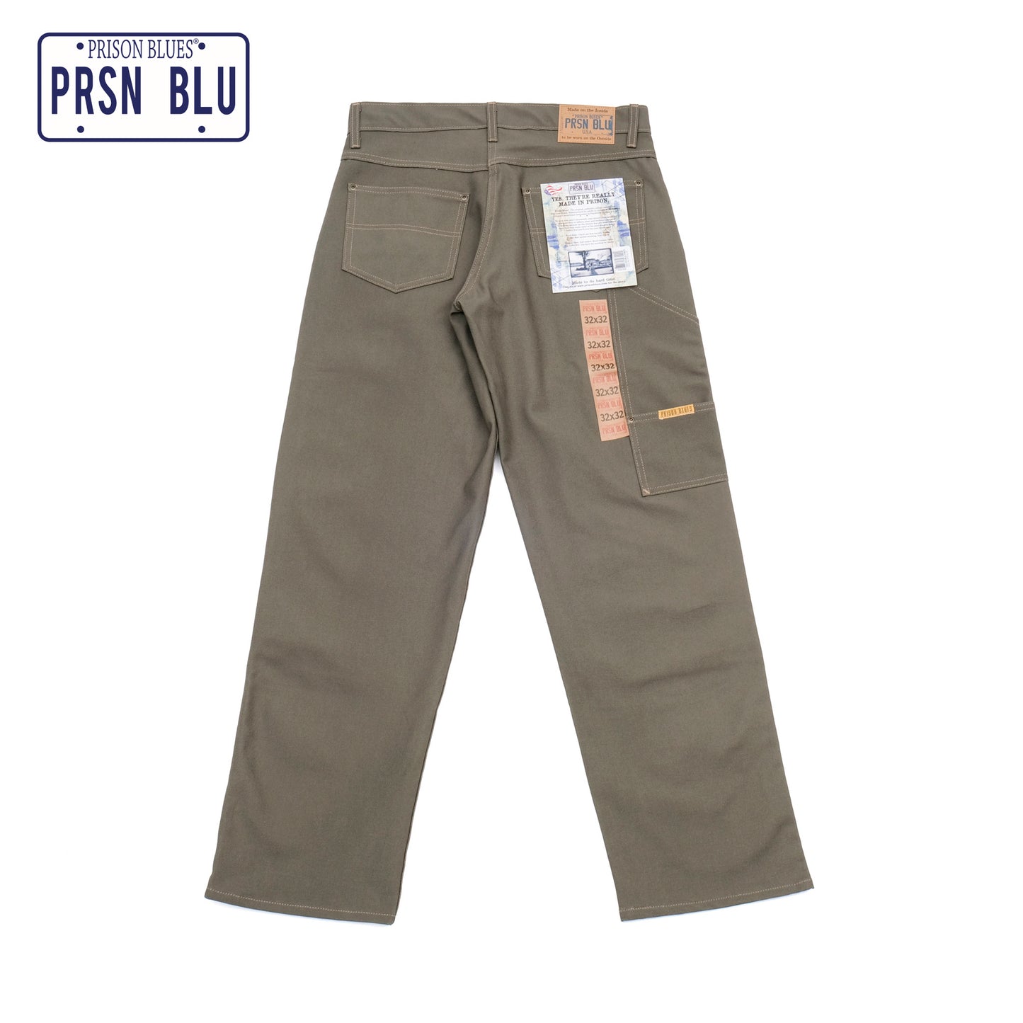 PRISON BLUES / RIGID OLIVE / DOUBLE KNEE JEANS