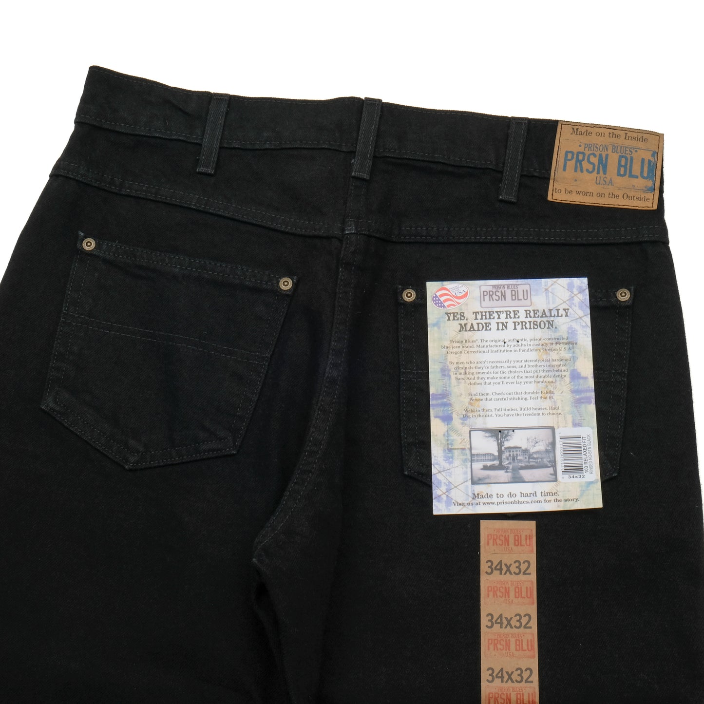 PRISON BLUES / RINSED BLACK / RELAXED FIT JEANS