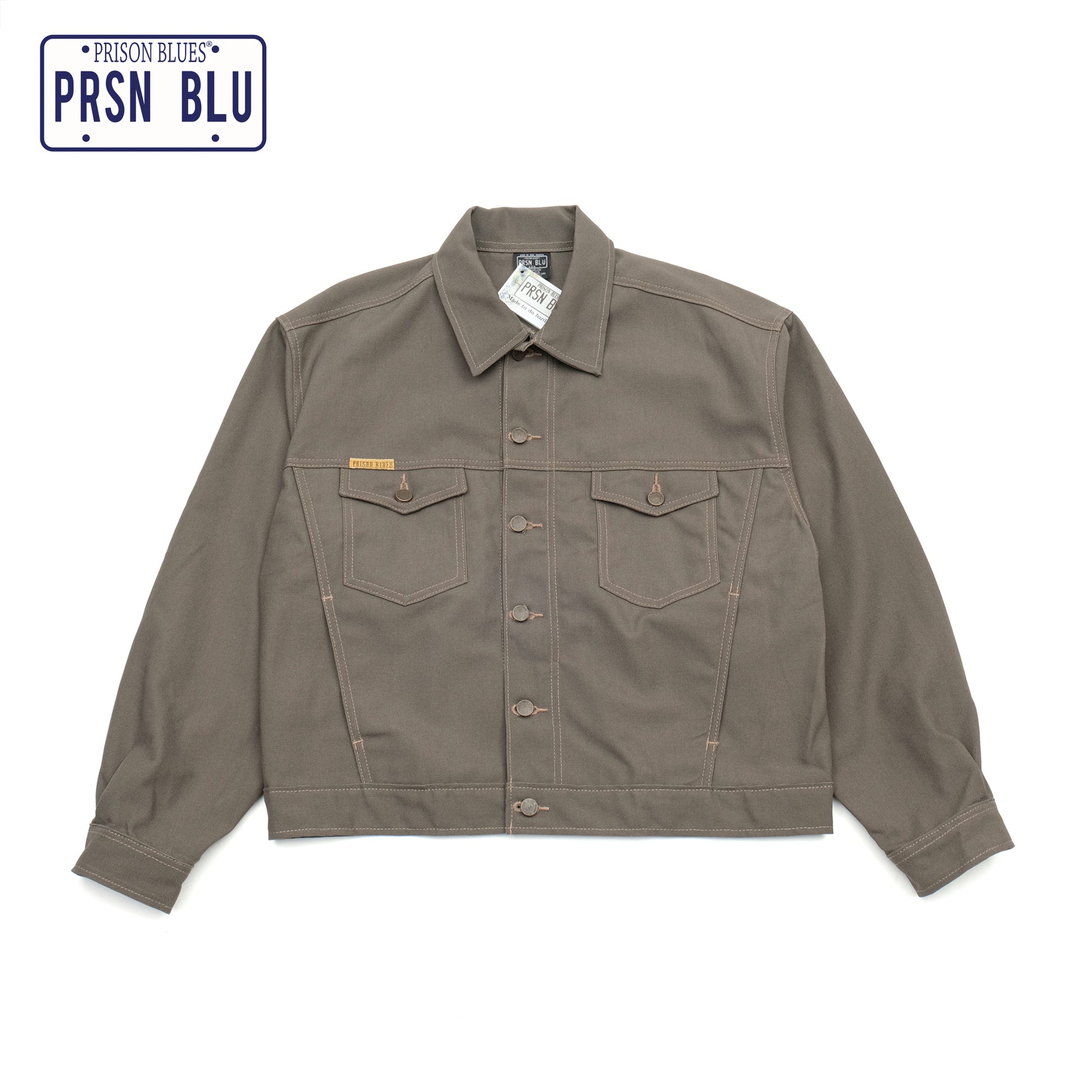 PRISON BLUES Western Jacket in Rigid Olive | Heavyweight Denim Jacket