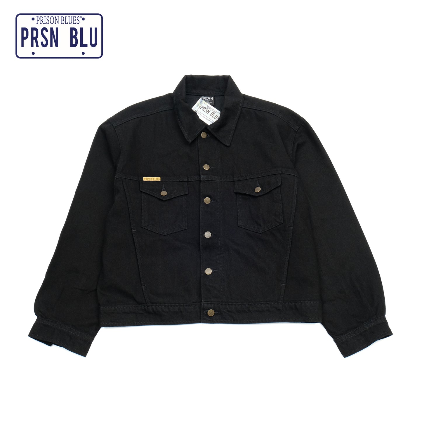PRISON BLUES Western Jacket in Rinsed Black | Heavyweight Denim Jacket