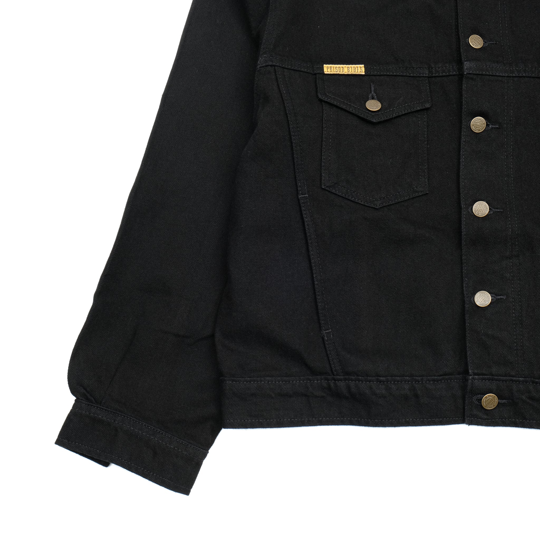 ジャケット・アウター Prison Blues Denim Jacket Black Prison Blues Denim Western Jacket Rinsed Black