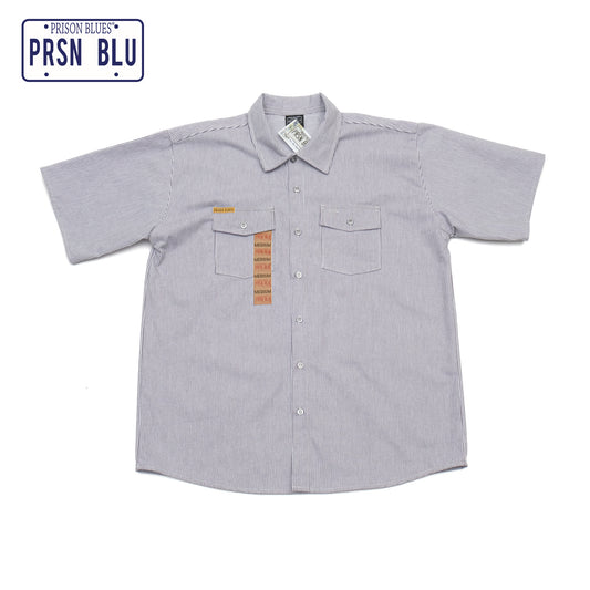 PRISON BLUES Short Sleeve Work Shirt in Hickory | Made in USA