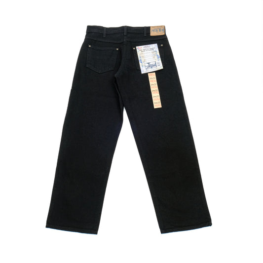 PRISON BLUES Relaxed Fit Jeans in Rinsed Black | Back View 
