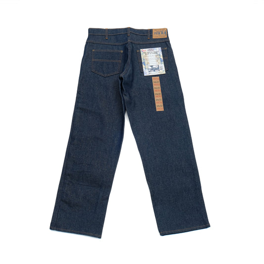 PRISON BLUES Relaxed Fit Jeans in Rigid Blue | Back View 