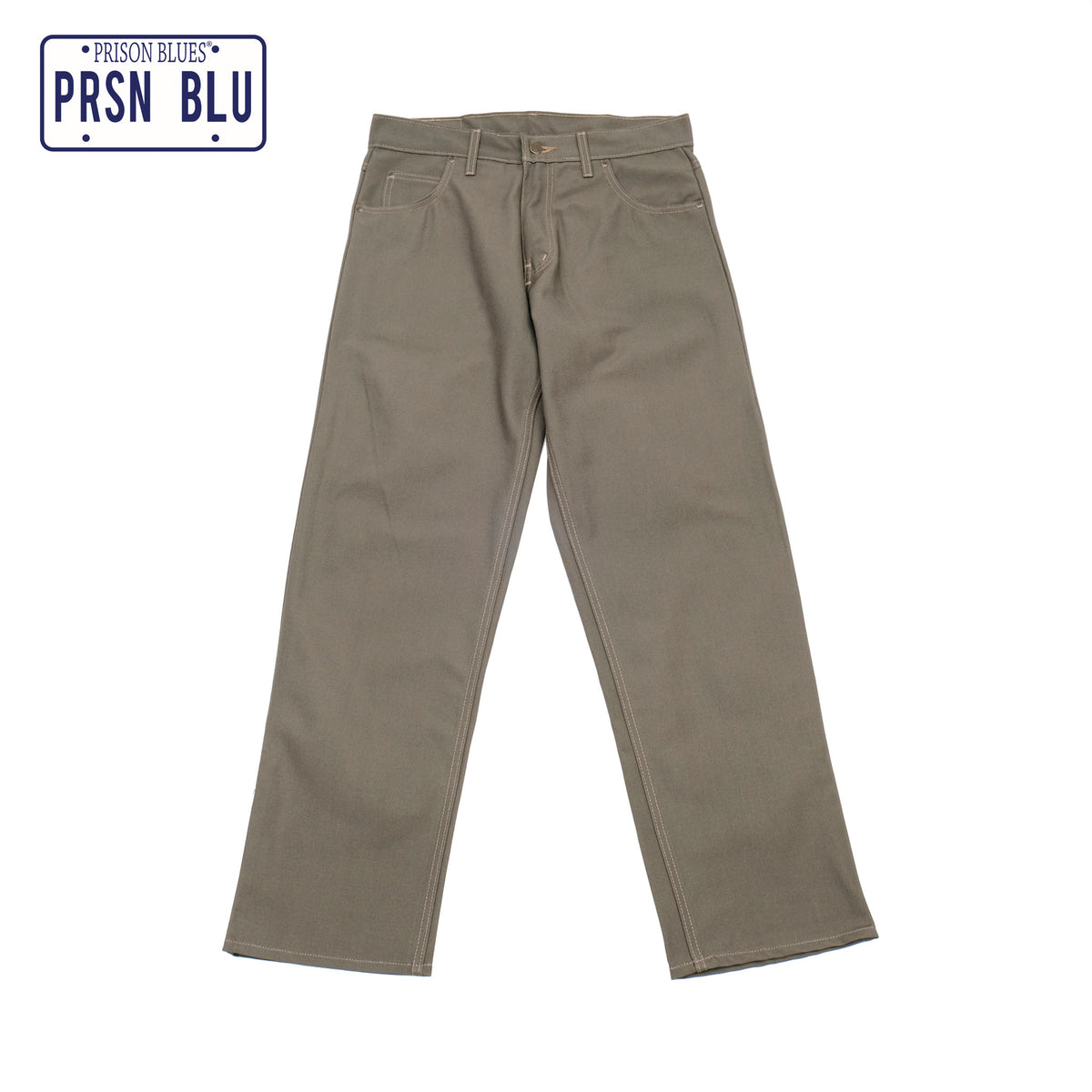 PRISON BLUES Relaxed Fit Jeans in Rigid Olive | Heavyweight Denim