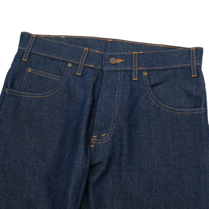 PRISON BLUES Relaxed Fit Jeans in Rigid Blue | Front Pocket Detail