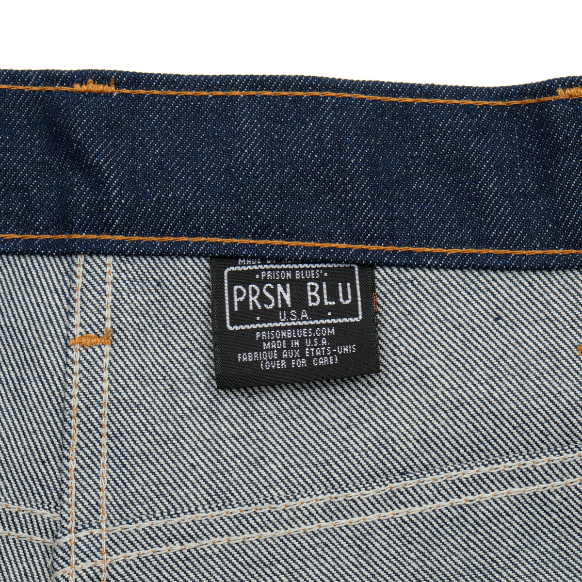 PRISON BLUES Heavyweight Jeans in Rigid Blue | Made in USA Tag Detail