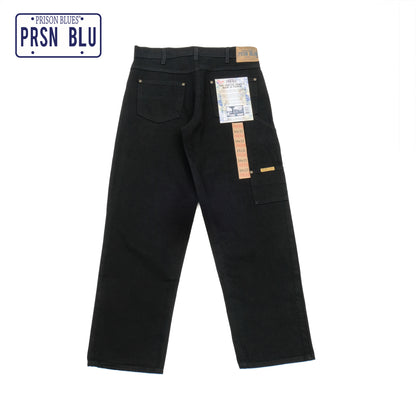 PRISON BLUES Work Utility Jeans in Rinsed Black | 7 Pocket Denim