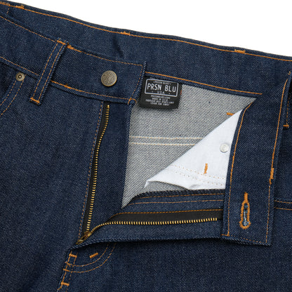 PRISON BLUES Relaxed Fit Jeans in Rigid Blue | Zipper Fly Detail