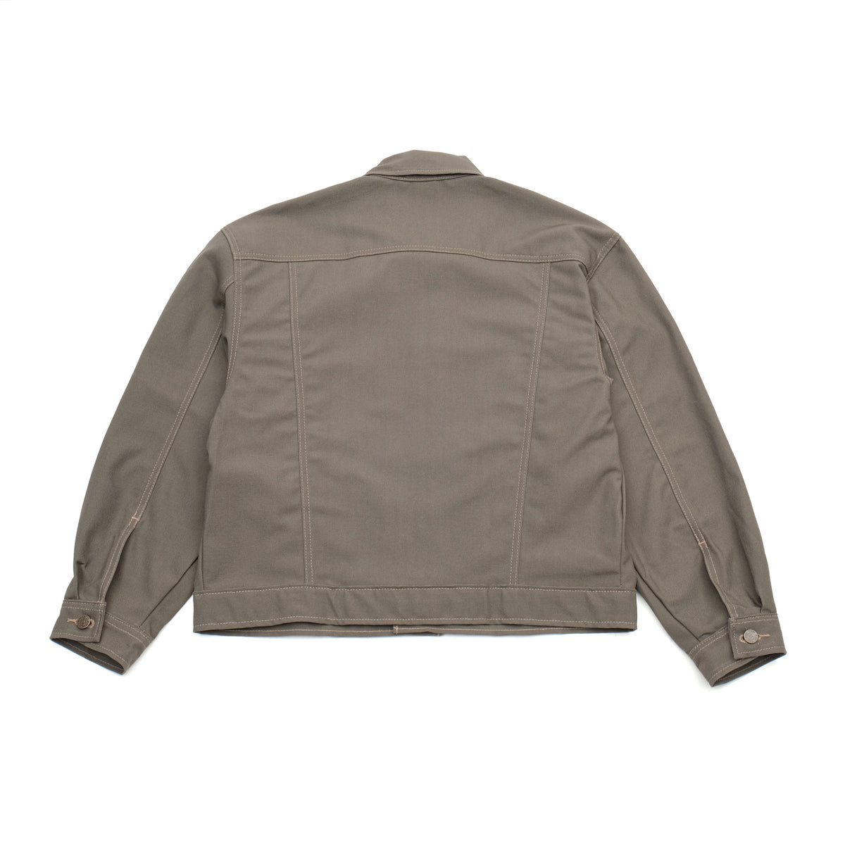 PRISON BLUES Western Jacket in Rigid Olive | Heavyweight Cotton Canves Jacket Back View