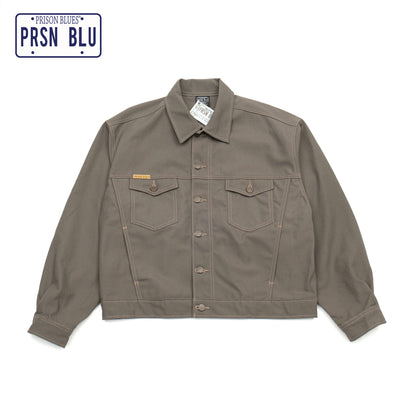 PRISON BLUES Western Jacket in Rigid Olive | Heavyweight Denim Jacket