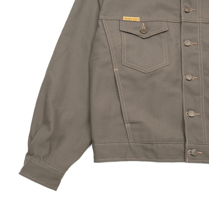 PRISON BLUES Western Jacket in Rigid Olive | Waist Pocket Detail