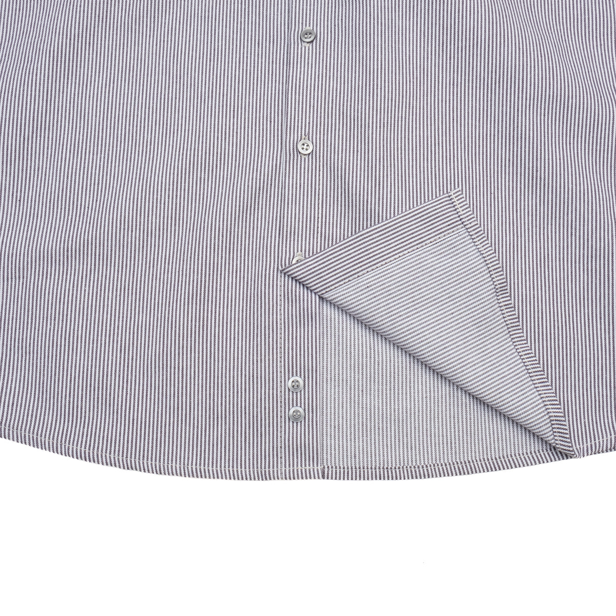 PRISON BLUES Short Sleeve Work Shirt in Hickory | Button Front and Hem Detail