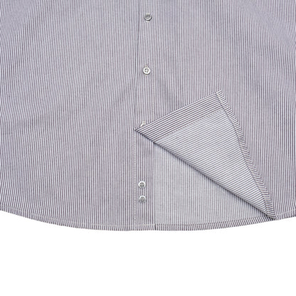 PRISON BLUES Short Sleeve Work Shirt in Hickory | Button Front and Hem Detail