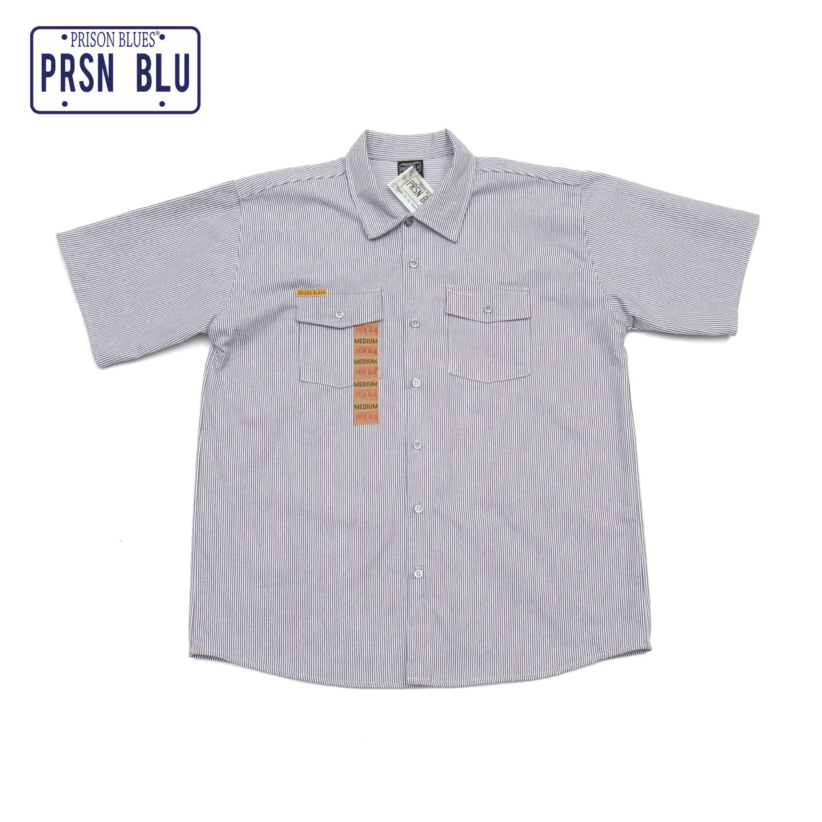 PRISON BLUES Short Sleeve Work Shirt in Hickory | Made in USA