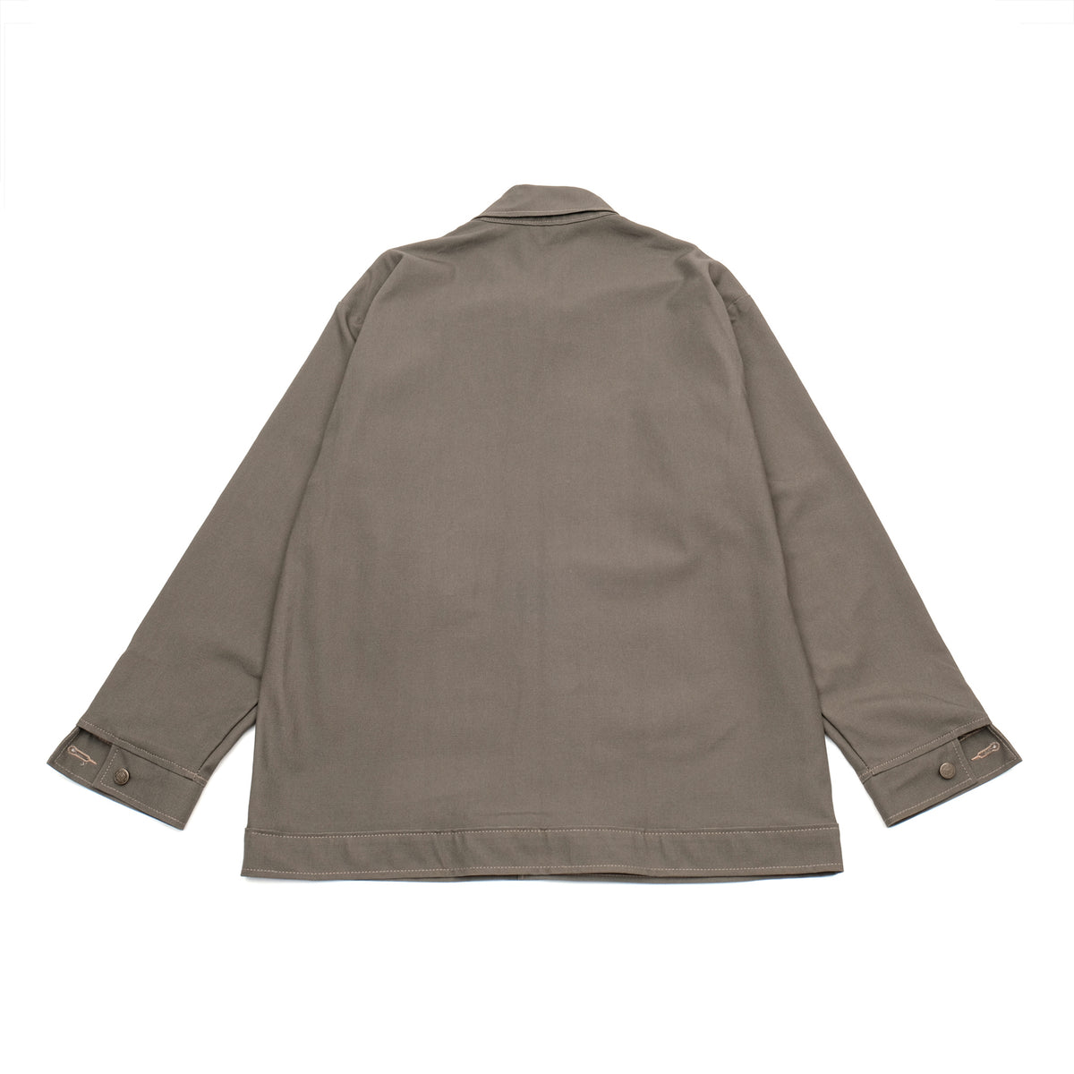 PRISON BLUES Yard Coat in Rigid Olive | Heavyweight Cotton Canvas Back View