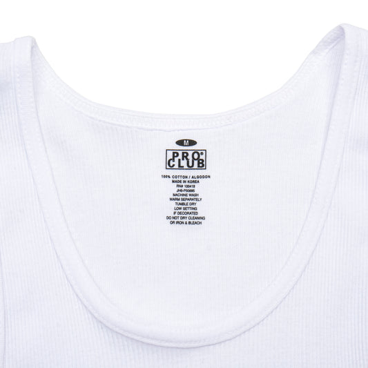 PROCLUB / WHITE / 3-PACK PREMIUM RINGSPUN COTTON RIBBED A-SHIRT