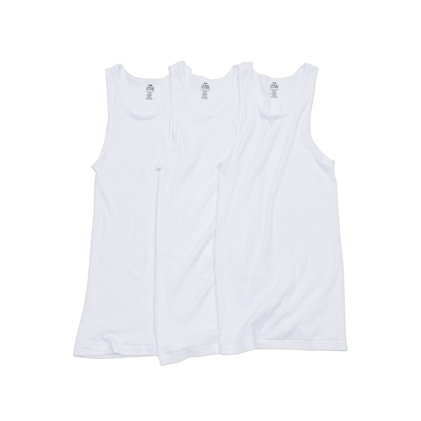 PROCLUB / WHITE / 3-PACK PREMIUM RINGSPUN COTTON RIBBED A-SHIRT