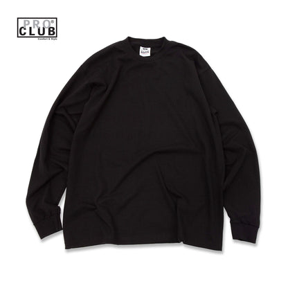 PROCLUB 6.5oz Heavyweight Long Sleeve Tee in Black — Heavyweight USA Cotton