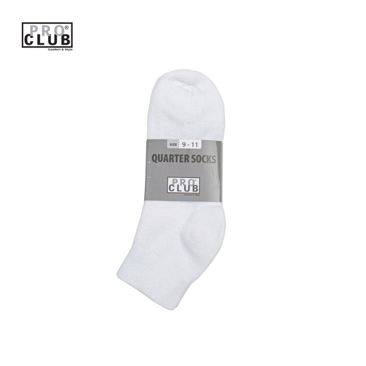 PROCLUB / 3-PACK HEAVYWEIGHT QUARTER SOCKS / WHITE