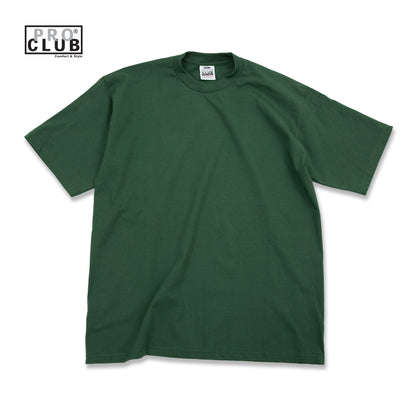 PROCLUB 6.5oz Heavyweight Short Sleeve Tee in Forest Green — Heavyweight USA Cotton