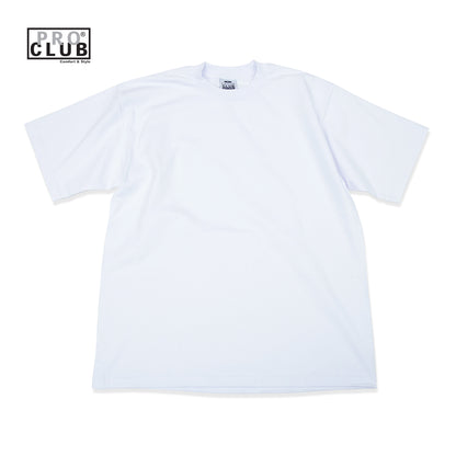 PROCLUB 6.5oz Heavyweight Short Sleeve Tee in White — Heavyweight USA Cotton