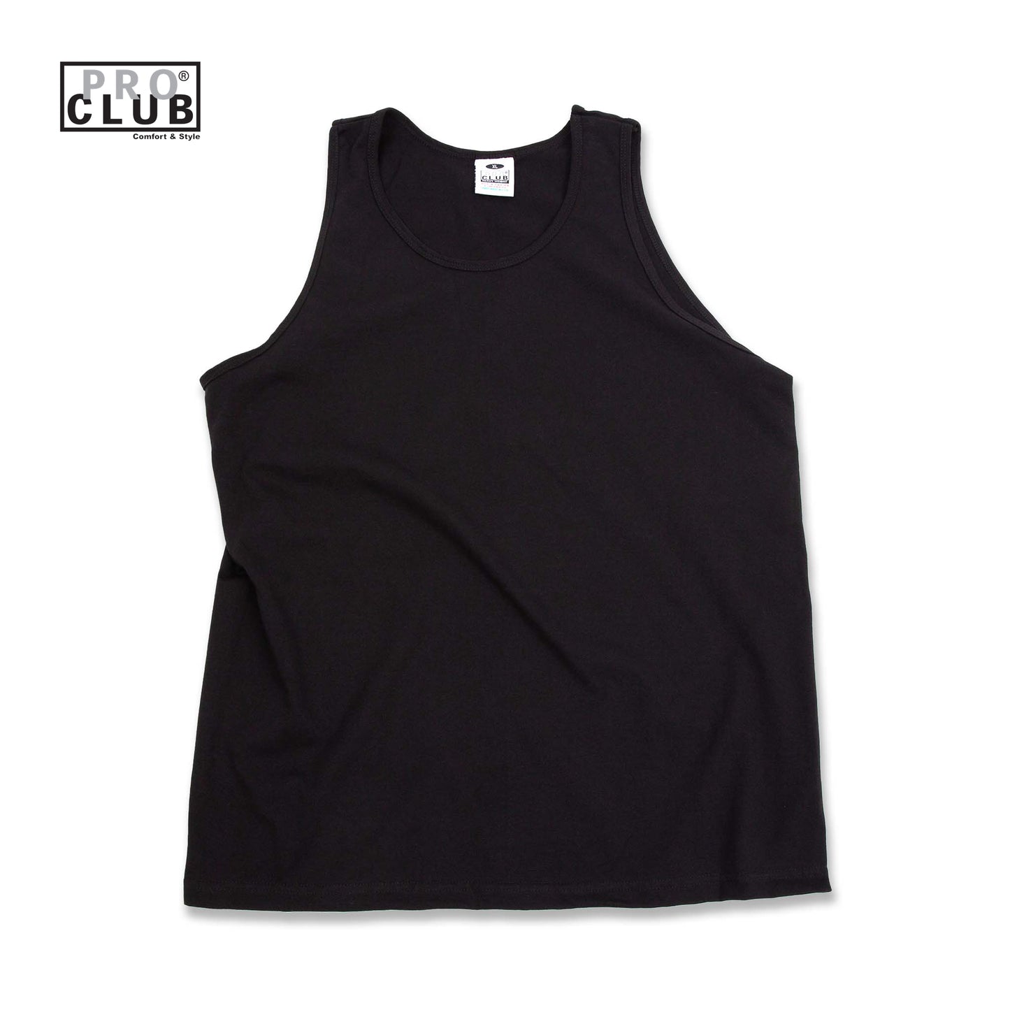 PROCLUB 6.5oz Heavyweight Tank Top in Black — Heavyweight USA Cotton