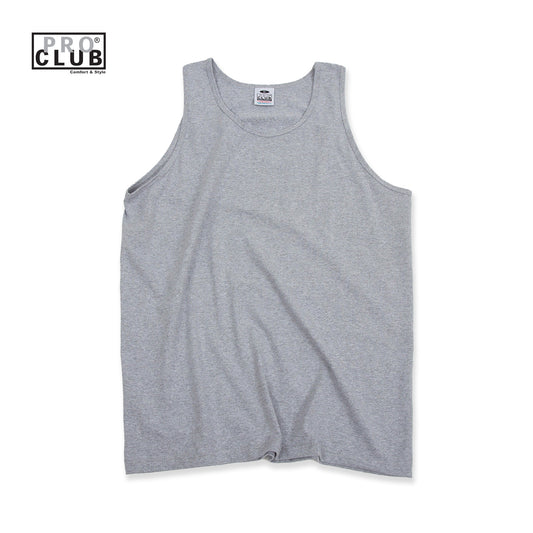 PROCLUB 6.5oz Heavyweight Tank Top in Heather Gray — Heavyweight USA Cotton