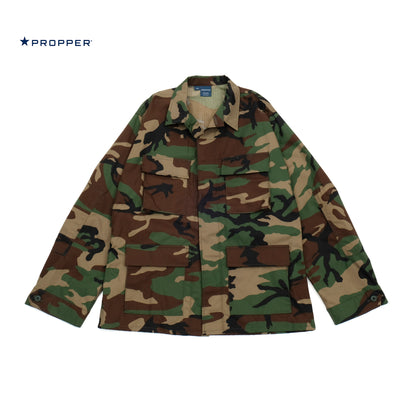 PROPPER BDU Coat in Woodland Camo — Military-Grade Ripstop Fabric