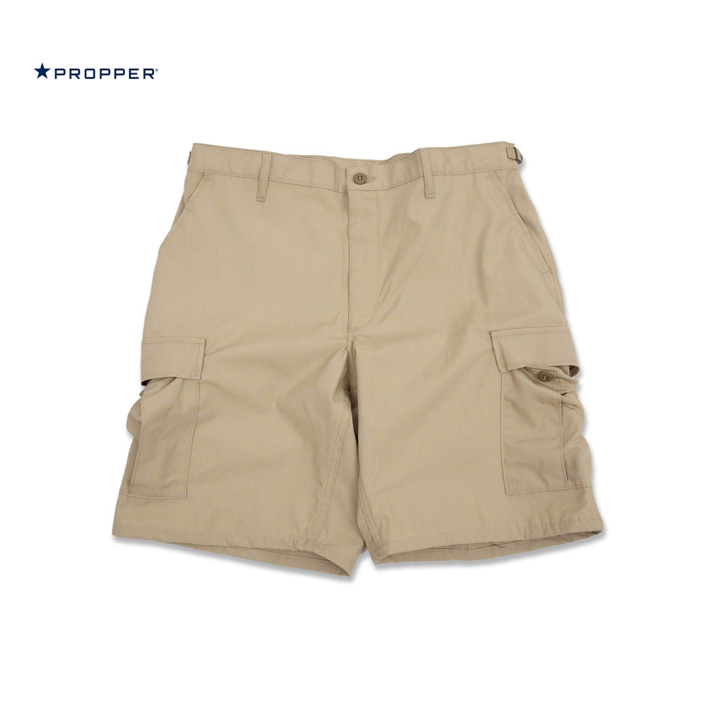 PROPPER BDU Cargo Shorts in Khaki — Military-Grade Ripstop Fabric