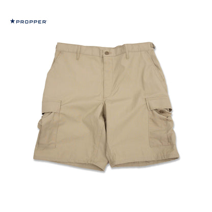PROPPER BDU Cargo Shorts in Khaki — Military-Grade Ripstop Fabric