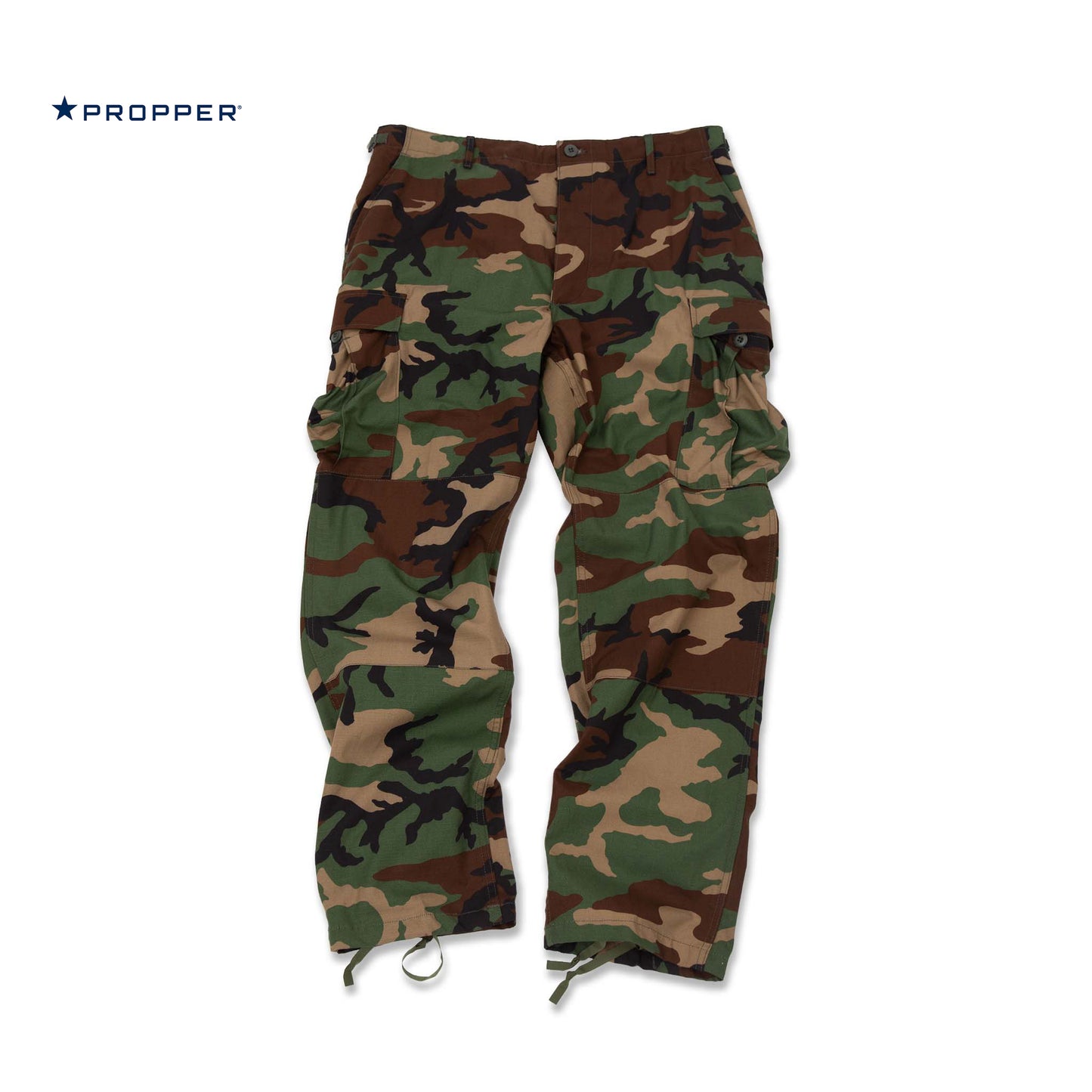 PROPPER BDU Cargo Pants in Woodland Camo — Military-Grade Ripstop Fabric