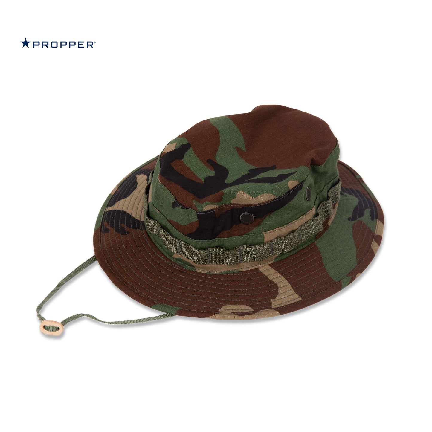 PROPPER BDU Boonie Hat in Woodland Camo  — Military-Grade Ripstop Fabric
