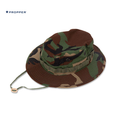 PROPPER BDU Boonie Hat in Woodland Camo  — Military-Grade Ripstop Fabric