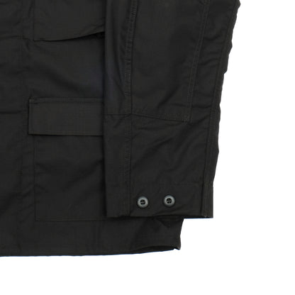 PROPPER BDU Coat in Black — Ripstop Adjustable Cuff Details