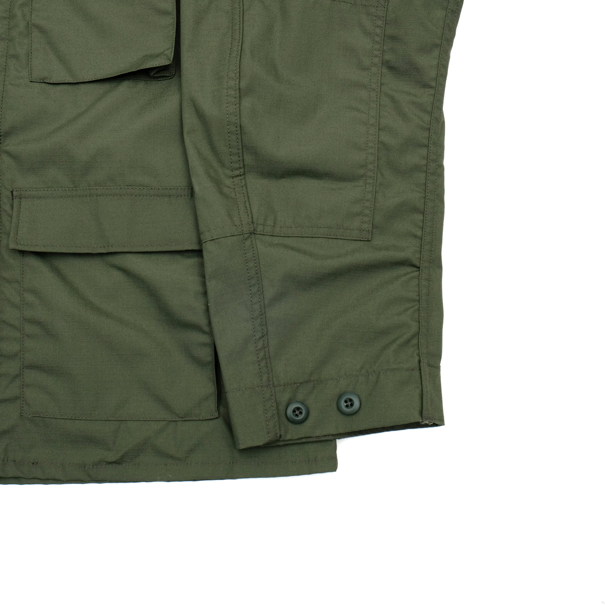 PROPPER BDU Coat in Olive — Ripstop Adjustable Cuff Details