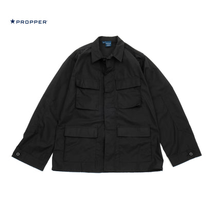 PROPPER BDU Coat in Black — Military-Grade Ripstop Fabric