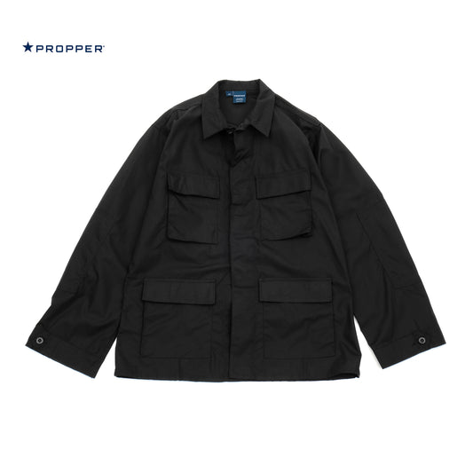 PROPPER BDU Coat in Black — Military-Grade Ripstop Fabric