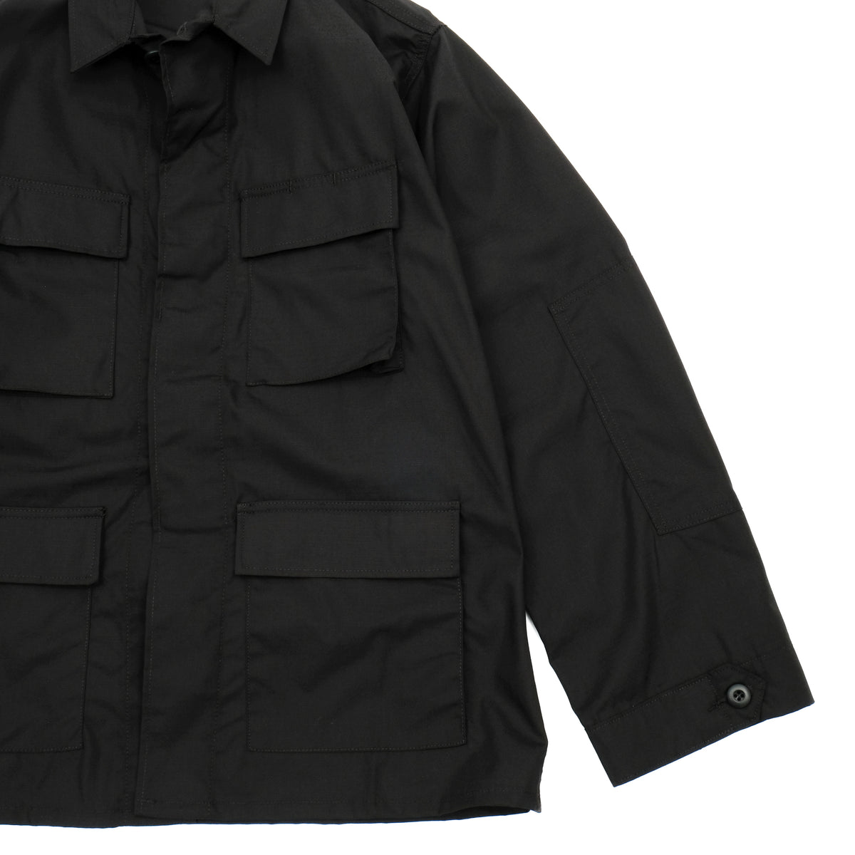 PROPPER BDU Coat in Black — Ripstop Front Pocket Details