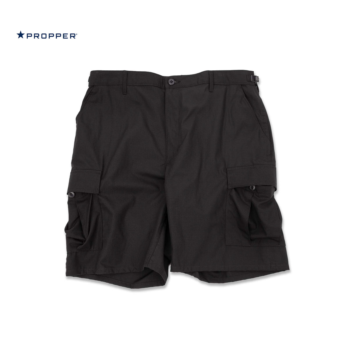 PROPPER BDU Cargo Shorts in Black — Military-Grade Ripstop Fabric