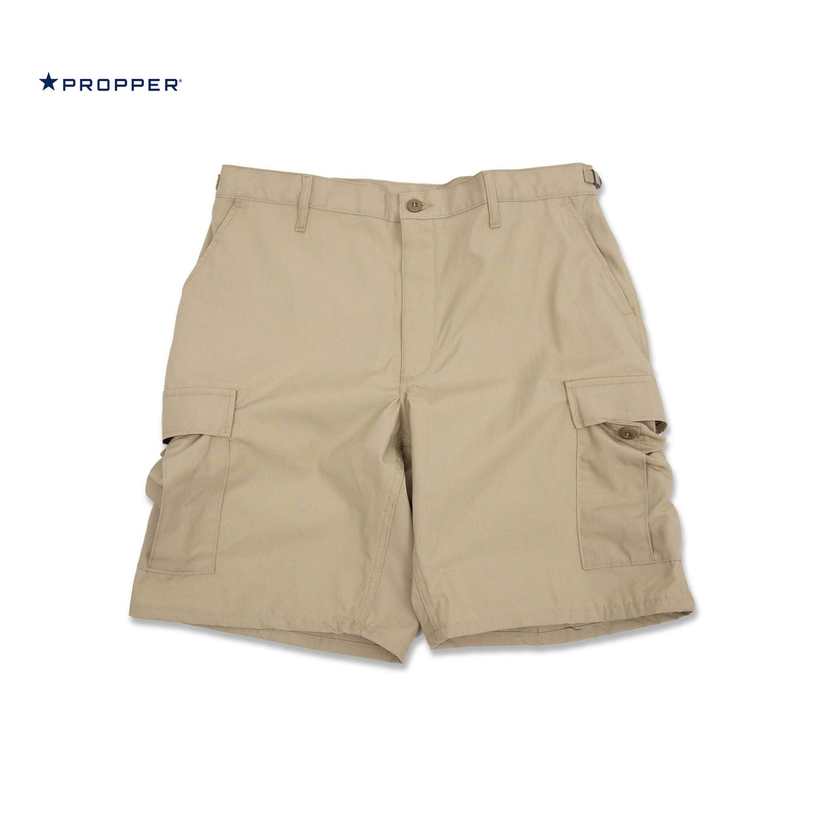 PROPPER BDU Cargo Shorts in Khaki — Military-Grade Ripstop Fabric